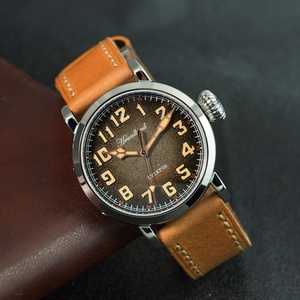Hruodland 2025 New Bronze pilot Men's Mechanical Watch Sapphire Stainless Steel Waterproof Leather 30Bar Luminous Reloj Hombre - Product Image 6