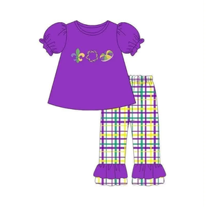 เด็กผู้หญิง เสื้อเชิ้ตแขนยาวลายจุด กระโปรง กางเกงขาสั้น ชุดสีกรมท่า - Product Image 5