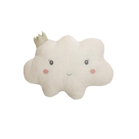 Jouets en peluche nuage OEM, peluche nuage de dessin animé avec visages brodés Fum, jambes suspendues, conception personnalisée, usine ISO, oreillers de haute qualité