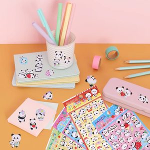 Bán Buôn Tùy Chỉnh PVC Dễ Thương Mô Hình Gấu Trúc Phim Hoạt Hình Dính 3D Trẻ Em Puffy Dán Cho Tự Làm Trang Trí - Product Image 3
