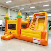 Structure gonflable commerciale, trampoline, 7x5m, PVC, capacité 500 kg, garantie 3 ans, pour enfants, jardin, fête en plein air, location