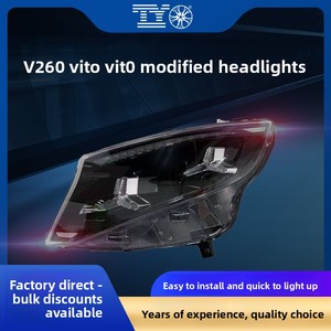 ไฟหน้าคุณภาพสูง 12V 60W สำหรับ Mercedes-Benz Vito อัพเกรดสไตล์ V260 แบบ Tri-<span class=keywords><strong>Star</strong></span> LED พร้อมไฟวิ่งกลางวันแบบไดนามิก Meteor-Rain - Product Image 4