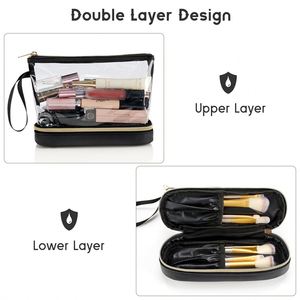 Travel Makeup <b>Bag</b>, Clear Cosmetic <b>Bag</b> <b>Make</b> <b>up</b> Organizer Toiletry <b>Bag</b>, Waterproof Pouch for Women Purse Travel Makeup <b>Bag</b> - Product Image 4