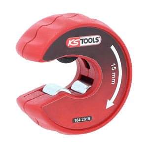 KS <b>TOOLS</b> <b>Ratchet</b> pipe hole cutter with 2 support rollers with folding internal deburrer pipes 15mm portable pipe cutter - Product Image 1