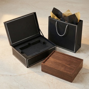 Scatola Portaoggetti di Lusso Landy <span class=keywords><strong>in</strong></span> <span class=keywords><strong>Legno</strong></span> di Noce, Personalizzabile con Incisione, Coperchio Scorrevole per Foto e Ricordi di Matrimonio - Product Image 6