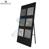 Présentoir autoportant en acier pour échantillons de carreaux, mosaïques, dalles de sol en céramique, métal, quartz et pierre, réglable, pour la vente en gros