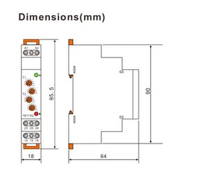 وحدة مؤقت متعددة الوظائف للتأخير الدوري، مرحل بدء دورة زمنية، تيار متردد 220 فولت 16 أمبير، وحدة مؤقت دورية، مؤقت إيقاف إلكتروني مؤجل - Product Image 4