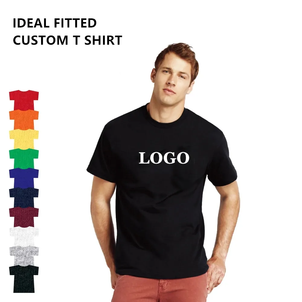 Custom 100% Katoen Grafische Tshirt Afdrukken Custom Merk Mannen T-shirts