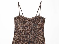 TAOP&ZA Nouvelle Collection Été 2026 Robe Courte Ajustée à Bretelles Imprimé Léopard Col Rond pour Femme 5039407
