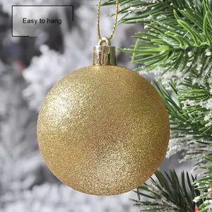 2025 vente chaude 128 pièces boule de noël en plastique électrolytique de haute qualité ensemble haut étoile arbre ornements pour décorations de fête - Product Image 4