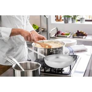 Sartén de línea blanca para pasta con mango de metal 40x9h Herramienta de torneado Ø cm 40x9h - Product Image 4