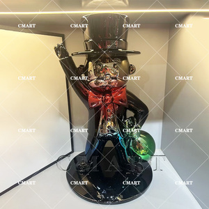 Sculpture d'art en résine en gros : Amour, Billionaire, pour la sculpture d'art, avec motifs <span class=keywords><strong>de</strong></span> crème glacée, dollar <span class=keywords><strong>de</strong></span> dessin animé, homme riche et sac d'argent - Product Image 6