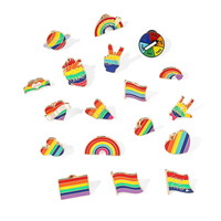 Épingles à drapeau arc-en-ciel LGBT Creative Heart Yeh Finger Enamel Pin Clothes Bag Lapel Gay Lesbian Pride Badge Brooch Unisex Jewelry