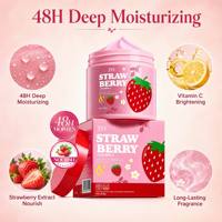 Lotion Corporelle Éclaircissante et Hydratante à la Vitamine C OEM/ODM 200g Fraise Rose pour Femme Soin Quotidien de la Peau Vente en Gros
