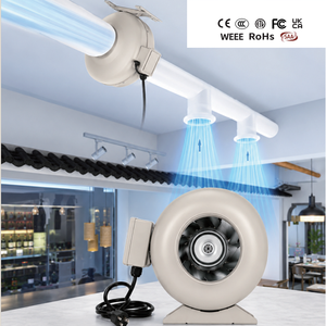 Ventilador de Conducto Circular de Bajo Ruido IP44 con Motores EC para Residencias, Oficinas, Tiendas, Fábricas, Circulación de Aire Impermeable - Product Image 2