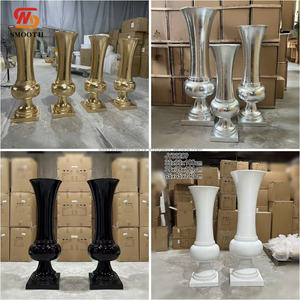 Centros de Mesa Metálicos Lisos, Jarrones Dorados Geométricos, Soportes para Flores, Elegantes Centros de Mesa para Eventos, Decoración de Mesa - Product Image 5