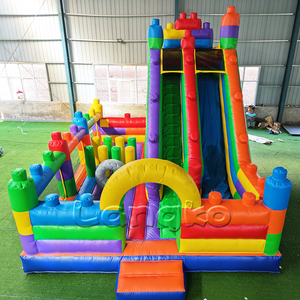 บ้านลมเป่าลมเชิงพาณิชย์พร้อมสไลเดอร์ บ้านลมสไลเดอร์คอมโบขายดีอันดับต้นๆ อุปกรณ์เช่าสำหรับงานปาร์ตี้ ฮุปฟ์เบิร์กสำหรับธุรกิจ - Product Image 1