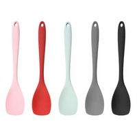 Cuillère à salade en silicone résistant à la chaleur 446F, manche long renforcé, antiadhésive, compatible lave-vaisselle, outils de cuisine écologiques, vente en gros