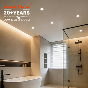 Faretto da <span class=keywords><strong>Incasso</strong></span> Moderno Rotondo IP44, Foro da 75mm, Antiabbagliamento, Impermeabile, COB 3CCT Dimmerabile 13W, Downlight in Alluminio <span class=keywords><strong>Senza</strong></span> Driver - Product Image 2