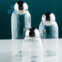 Ensemble de bocaux de conservation en verre hermétiques de haute qualité en borosilicate, compatibles micro-ondes, avec couvercle en bambou