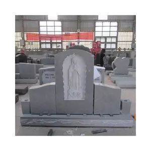 SHIHUI Mary sculpture de pierres de tête en granit blanc avec ailes