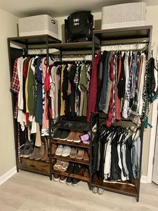 With Drawer, Industrial 5 in 1 <strong>Bench</strong> with Storage <strong>Shoe</strong> <strong>Rack</strong> Freestanding Home Organizer Entryway Hall Tree <strong>Coat</strong> <strong>Rack</strong> - Product Image 2