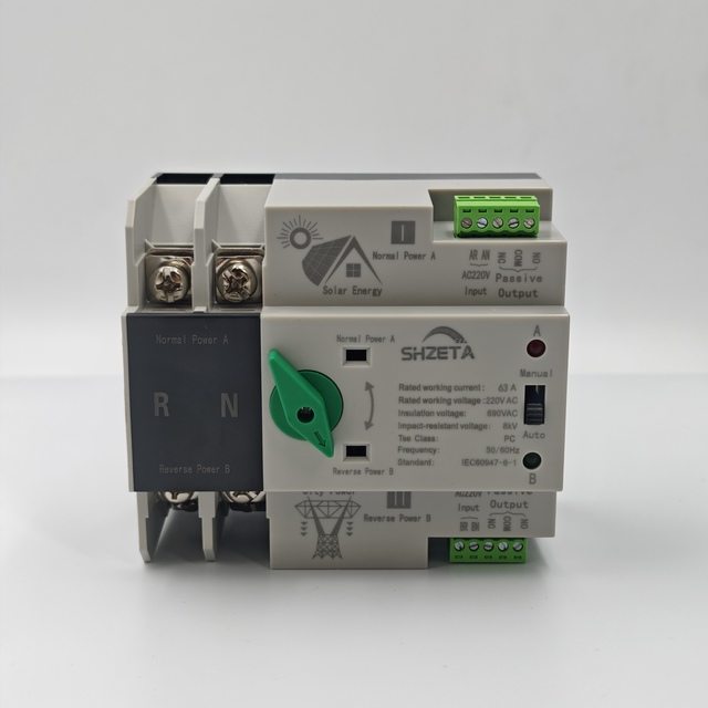 ATS Automatic PC 110/220V Transfer Switch 63A/100A Three Phase 6KA Home/Auto Industrial 2P  4P