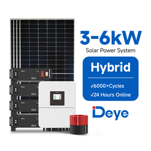 Kit Completo de Sistema de Energía Solar <span class=keywords><strong>Híbrido</strong></span> de 3kw, 5kw, 6kw, Sistema de Almacenamiento de Energía Fotovoltaica Todo en Uno para el Hogar - Product Image 1