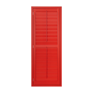 PVC màn trập Bản lề cửa sổ màn trập thiết kế hiện đại màu đỏ gỗ màn trập cho thông gió không khí - Product Image 3