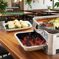 Plaque de cuisson rectangulaire en acier inoxydable Tianfa KAOYULU pour barbecue au charbon de bois commercial, sécurité contre la pénurie d'oxygène
