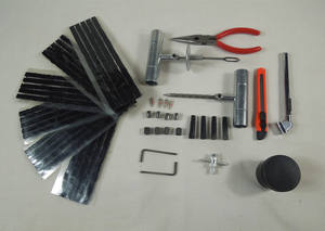 طقم إصلاح إطارات ثقيل الوزن مكون من 56 قطعة، أدوات يدوية لإصلاح ثقوب الإطارات بدون أنابيب - Product Image 2