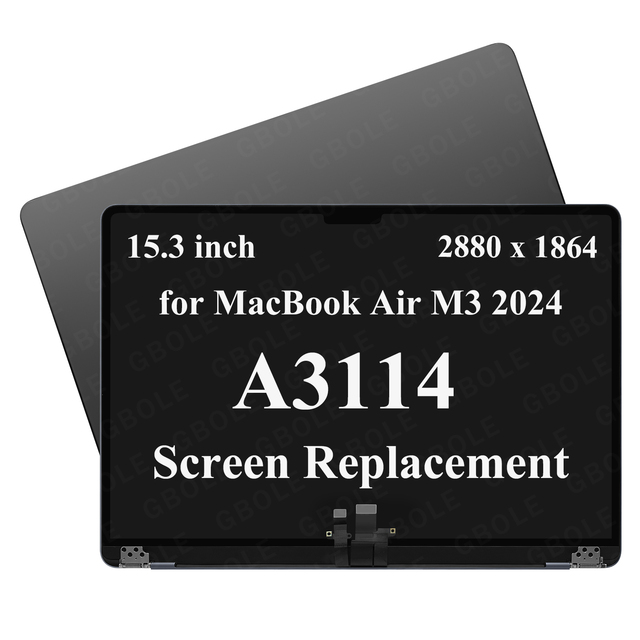 New for MacBook Air 15" A3114 2024 EMC 8612 LCD Screen Display Replacement Assembly 661-34704 661-34705 661-4025