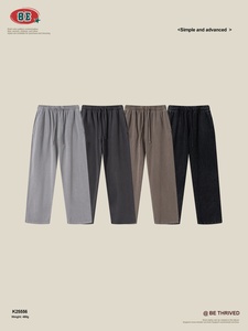 Pantalones de Hombre, Estilo Americano, Marca de Moda, 480G, 100% Algodón, <span class=keywords><strong>Bicolor</strong></span>, Corte Recto, Holgados, Casuales, Lavados - Product Image 6