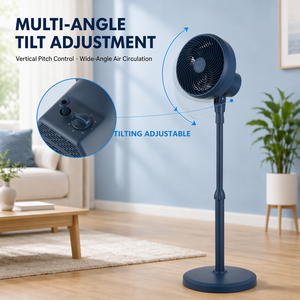 OEM ODM fornitura diretta della fabbrica moderna moda 90W ad alta velocità elettrico piano di ventola, oscillante piedistallo ventilatore di circolazione - Product Image 3