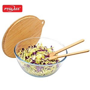 Grande Ciotola <span class=keywords><strong>Di</strong></span> Insalata <span class=keywords><strong>Di</strong></span> <span class=keywords><strong>Vetro</strong></span>-Miscelazione e Servire Piatto-Trasparente piatto <span class=keywords><strong>di</strong></span> Frutta <span class=keywords><strong>di</strong></span> <span class=keywords><strong>Vetro</strong></span> e Zuppa Ciotola <span class=keywords><strong>con</strong></span> <span class=keywords><strong>Coperchio</strong></span> <span class=keywords><strong>Di</strong></span> Bambù - Product Image 1