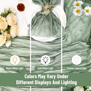 Serviettes en tissu froissé personnalisées pour mariage, serviettes décoratives en lin pour fête de mariage - Product Image 6