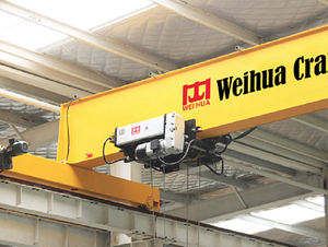 Grúa monorraíl de viga única de 3-10 toneladas marca Weihua Crane con <span class=keywords><strong>polipasto</strong></span> eléctrico, montada en viga I de monorraíl. - Product Image 1