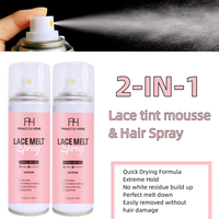 Perruque à faible quantité minimale de commande Spray de fusion de dentelle Réservoir en aérosol de marque privée Spray de maintien de dentelle 3.52oz 100ml Colle de fusion de dentelle de perruque de maintien extrême