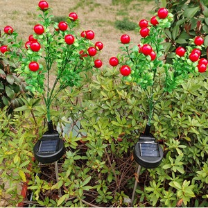 Solar Red Berry Garden <b>Lights</b> LED Waterproof Outdoor Decorative <b>Plant</b> Stake <b>Light</b> - Product Image 1