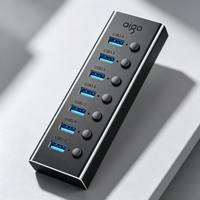 Hub d'extension de connectivité USB de bureau, répartiteur multiport USB 3.0 à 7 ports, Plug and Play pour équipement informatique domestique