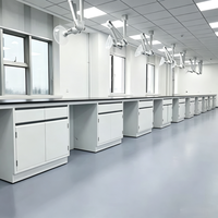 Table de laboratoire tout acier durable, anti-corrosion, avec armoire métallique pour laboratoire vétérinaire