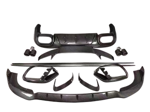 Kit carrosserie pour Mercedes AMG GT63, style Babos amélioré, en fibre de carbone : Lame avant, jupes latérales, diffuseur, spoiler, tuyau d'échappement - Product Image 2