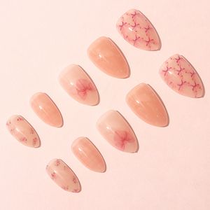 <span class=keywords><strong>Uñas</strong></span> Postizas Color <span class=keywords><strong>Rosa</strong></span> Nude, Cortas, Forma Almendrada, Reutilizables, <span class=keywords><strong>Uñas</strong></span> Artificiales, Kit de <span class=keywords><strong>Uñas</strong></span> Adhesivas con Pegamento, Acabado Brillante, 24 Piezas - Product Image 4