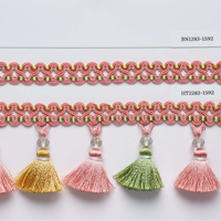Accessoires de maison de haute qualité 100% rayonne matériel décoration de mariage rideau dentelle gland frange