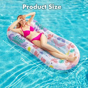 Flotador Inflable para Piscina, Hamaca Acuática, Multicolor, para Tomar el Sol en la Piscina, Playa, Fiestas al Aire Libre - Product Image 6
