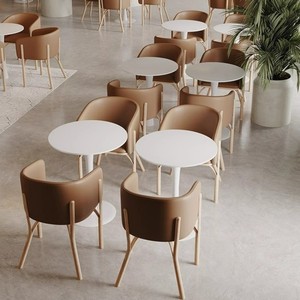Ensemble table et chaises de réception de bureau rondes, modernes, compactes et luxueuses, de fabrication OEM, pour discussions professionnelles - Product Image 5