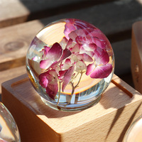 Idée cadeau unique avec logo personnalisé, résine préservée, fleur naturelle, lumière créative, anniversaire, noël, ensemble de cadeaux pour femmes, copines, maman