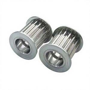 High Precision CNC Machining Aluminum Alloy Timing Belt <b>Pulley</b> Bright Silver Anodized Industrial Drive <b>Wheel</b> - Product Image 3