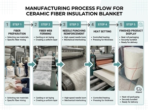 Aluminiumfolie Keramikfaserfilz Speziell für Industrietank-Isolierung/Schiffsisolierung Wärmeisolierendes Material - Product Image 6