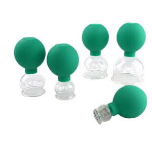 Juego de terapia de ventosas de cristal chino tradicional de alta calidad, diferentes tamaños para masaje corporal y ventosas faciales, incluye martillo - Product Image 2